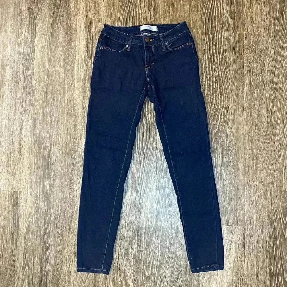 Womens Dark Wash Denim Jeans - 1